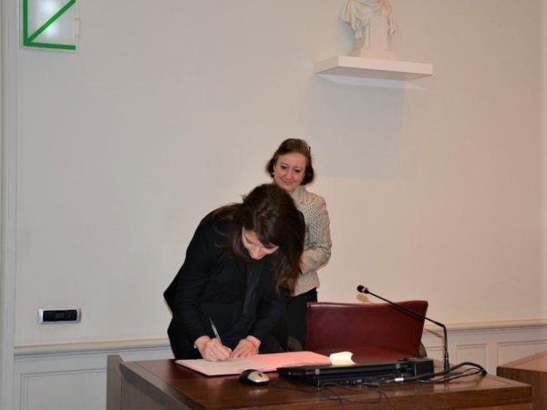 Prestation de serment d'une magistrate.